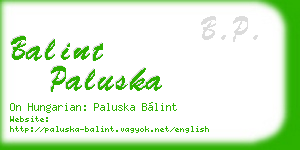 balint paluska business card